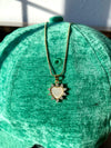 Mother of Pearl heart starburst necklace