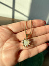 Mother of Pearl heart starburst necklace