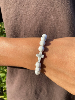 Men’s Howlite Faith Bracelet