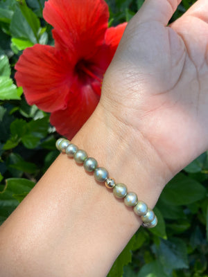 Fresh water Pearl & Abalone shell Bracelet