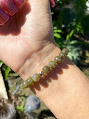 Green Labradorite Heart Bracelet