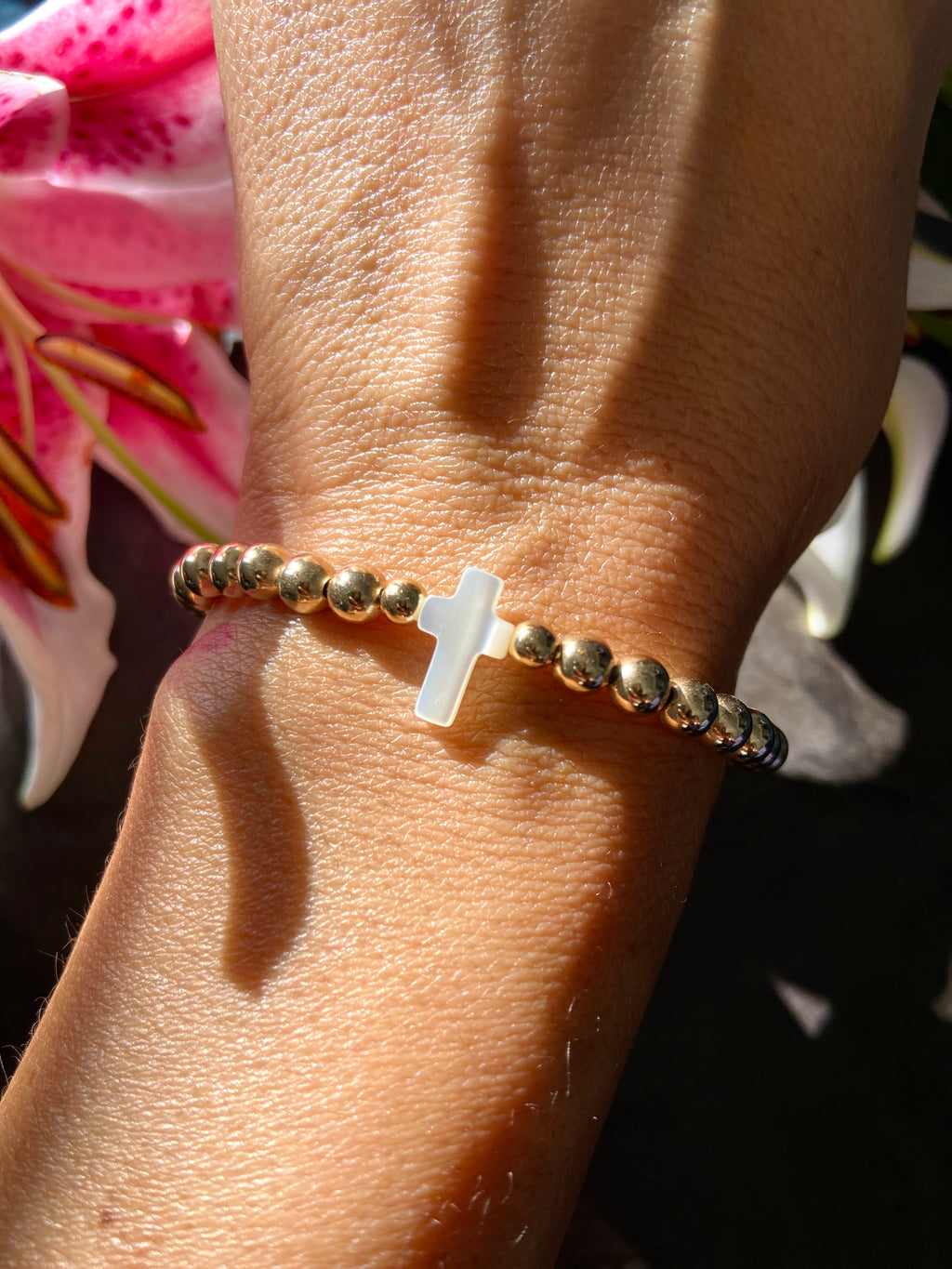 Holy Mother Of Pearl 14k gf Bracelet