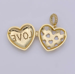 Love heart locket necklace